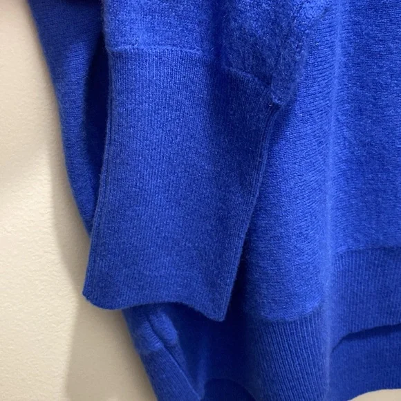 Tahari 100% 2 Ply Cashmere sweater pullover crewneck blue women’s size XL - Picture 4 of 5